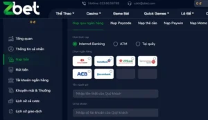 Hướng dẫn nạp rút ZBet siêu đơn giản mà tân game thủ nhất định phải biết 