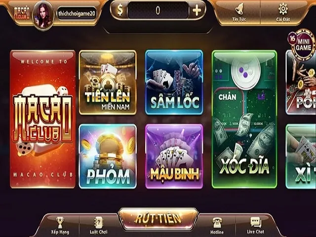 Quy tụ rất đầy đủ những game bài kinh điển hay những game bài hiện đại