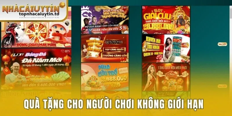 Quà tặng cho người chơi không giới hạn 